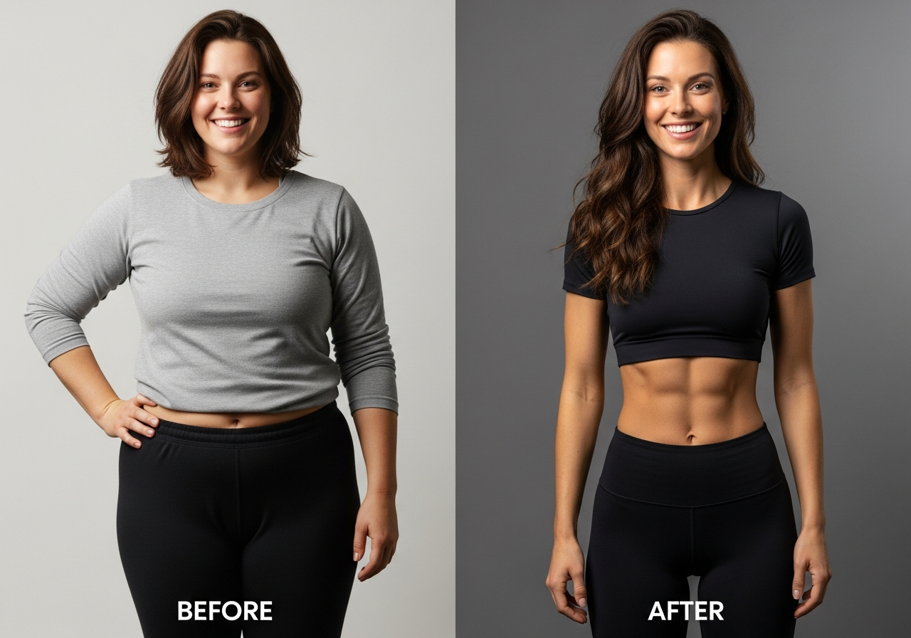 AI schudnutie pred a po